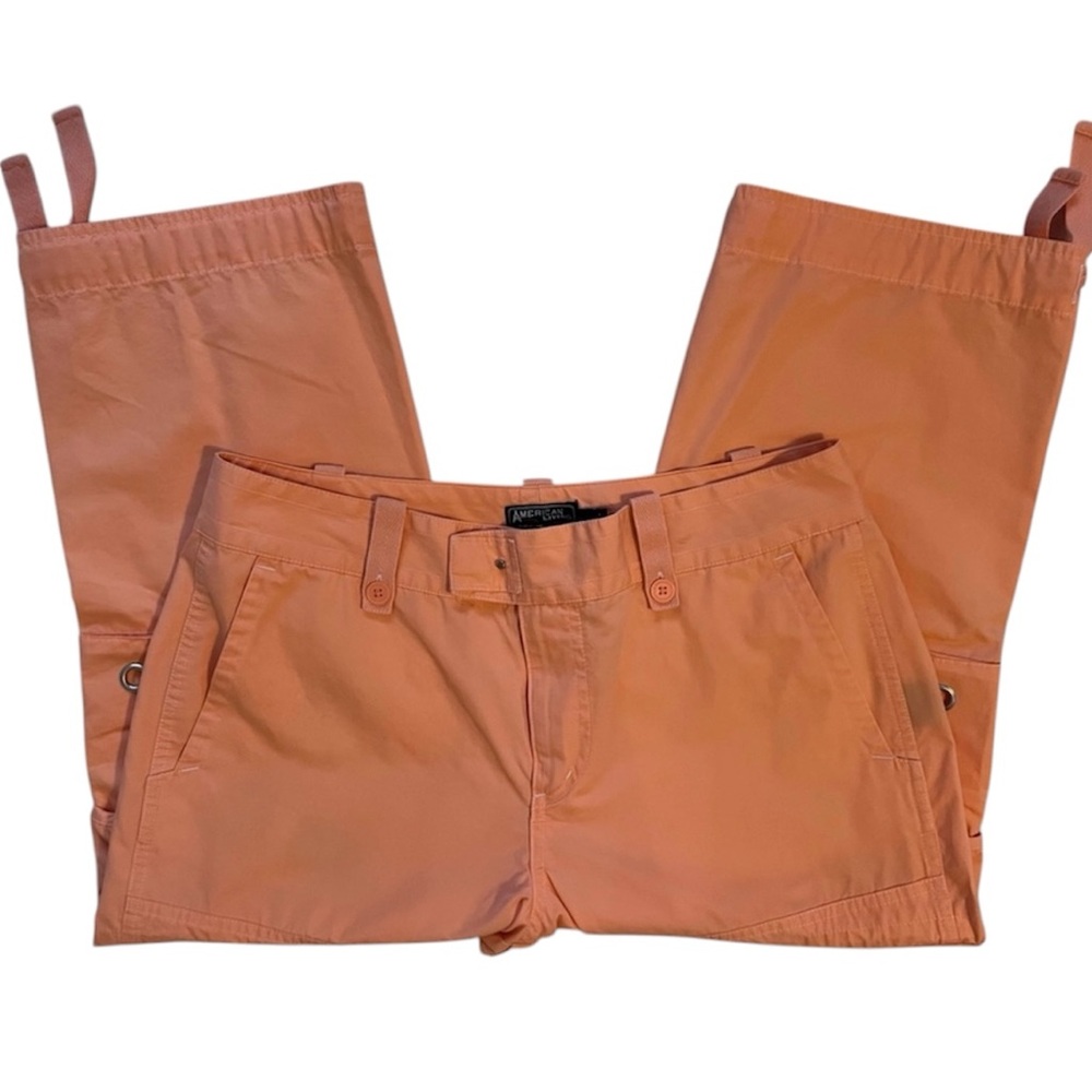 American Living Peach Cargo 100% Cotton Capri Pants, Size 10